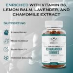 Gym Guru® Ashwagandha Gummies (UK Manufactured) – Energy, Strength & Performance Support with 300mg Ashwagandha Root, B6, Chamomile, Lemon Balm & Lavender – Sugar Free, Vegan – 60 Gummies - Image 4