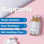 NEUBRIA Spark Memory Supplement – Multivitamin for Adults with Bacopa Monnieri, Ginkgo Biloba, Turmeric, Ashwagandha, CoQ10 & Citicoline – Potent Cognitive Formula – 60 Vegan Capsules - Image 5
