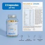 NEUBRIA Spark Memory Supplement – Multivitamin for Adults with Bacopa Monnieri, Ginkgo Biloba, Turmeric, Ashwagandha, CoQ10 & Citicoline – Potent Cognitive Formula – 60 Vegan Capsules - Image 6
