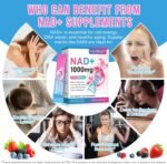NAD Supplement, NAD Nicotinamide Riboside Resveratrol 1000mg for Women, High Purity NAD Supplement for Healthy Cellular Function, Supports NAD Levels Healthy Skin 10g (0.35oz) x 30 Sachet - Image 12