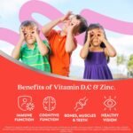 Active Immune Kids Supplement, Vitamin D, C & Zinc, Daily Multivitamin for Kids Immune System, Chewable & Easy to Swallow, 60 Orange Flavoured Chews, 2 Month Supply - Image 4