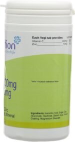 Bio Nutrition Vitamin C 500mg + Zinc 15mg : Antioxidant and Immune Vitamin and Mineral Combination : 125 Vegi Tablets - Image 3