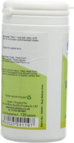 Bio Nutrition Vitamin C 500mg + Zinc 15mg : Antioxidant and Immune Vitamin and Mineral Combination : 125 Vegi Tablets - Image 4