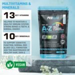 Multivitamins & Minerals - 120 Vegan Tablets - One a Day 100% RDA - 23 Essential Vitamins & Minerals in A-Z Multivitamin Tablet - Made in The UK by PROELITE - Image 4