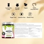 My Metabolic Matcha Vitamin Gummies – Natural Energy Supplement – Antioxidant – with Matcha, Coenzyme Q10, Zinc, Vitamin B12 – 60 Pieces – Sugar-Free, Vegan – Bears with Benefits - Image 8