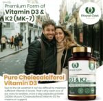 Vitamin D3 K2 High Strength MK7 Supplement (Vitamin D 3000 IU + 100mcg Vitamin K2 (MK7), Easy to Swallow Vitamin D3 and K2 Vitamin Capsules… (60 Capsules) - Image 5
