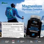 Magnesium Glycinate Complex with Vitamin B6, Zinc & Pantothenic Acid - 120 Vegan Capsules - 250mg Elemental Magnesium per Serving - High Strength Magnesium Bisglycinate - Nu U Nutrition - Image 3