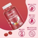 Multivitamin Gummies for Women & Men, 120 Vegan Adult Multivitamin Gummies, 2 Months Supply, 10 Vitamins Minerals Supplements Vitamin C, A, D, B, Biotin, Zinc, Non-GMO Gluten Free, Halal - Image 4