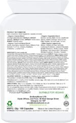 SuperBio Organic Capsules: Comprehensive Blend of 35 Grains, Greens, Fruits & More - Daily Nutrient Boost - 100 Capsules - Image 3
