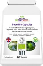 SuperBio Organic Capsules: Comprehensive Blend of 35 Grains, Greens, Fruits & More - Daily Nutrient Boost - 100 Capsules - Image 5