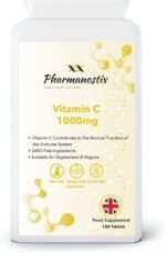 Vitamin C 1000mg (1 Gram) 120 Tablets – 4 Months Supply -Healthy Immune System- Antioxidant contributing to The Reduction of Tiredness and Fatigue –Manufactured in The UK by Pharmanostix - Image 4