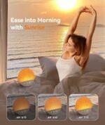 Dreamegg Sunrise Alarm Clock Wake-Up Light with App Control, Sunset Sleep Feature, 34 Soothing Sounds, Mood Lights, Custom Routines, Favourites Mode, Sound Machine for Adults & Baby, Bedroom & Gift - Image 4