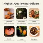 Moksha | No Ordinary Moments | Caffeine Free Decaf Mushroom Coffee Alternative | Lion’s Mane, Chaga, Reishi Mushrooms, Maca for Energy and Focus | Coffee Chai Latte Taste | Vegan | 150g - 30 servings - Image 5