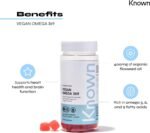 Known Tasty Vegan Omega 3 6 9 Gummies - 400mg Organic Flaxseed Oil - Supports Heart & Brain Health - Natural Peach Flavour - 60 Gummies, 2 Months Supply (2) - Image 3
