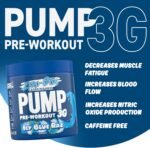 Applied Nutrition Pump Zero Pre Workout - Zero Stim, Caffeine Free, Energy & Performance (375g - 25 Servings) (ICY Blue Raz) - Image 3