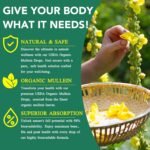 Mullein Drops, Mullein Leaf Extract for Lungs Natural Mullein Leaf Extract Drops, Fast Absorption, Lungs Cleanse, 60ml - Image 5