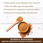 Sevenhills Wholefoods Organic Cordyceps Sinensis Mushroom Powder 200g - Image 4