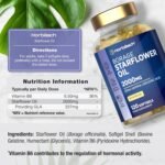 Starflower Oil Capsules 2000mg | 337mg GLA | Cold-Pressed Borage Oil with Vitamin B6 | Natural Source of Omega-6 | 120 Softgels | by Horbaach - Image 4