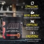 Applied Nutrition Bundle ABE Pre Workout 375g + 700ml Protein Shaker | All Black Everything Pre Workout Powder, Energy & Physical Performance with Creatine, Beta Alanine (Bubblegum Crush) - Image 6
