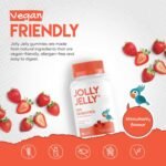 Kids Probiotics Tapioca Gummies - 60 Vegan Gummies - 5B CFU Bacillus Coagulans Live Bacterial Cultures Per Serving - Age 4+, Strawberry Flavour (1 Month Suppy) by Jolly Jelly - Image 4