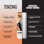 TENZING Natural Energy Drink, Plant Based, Vegan, & Gluten Free Drink, Peach & Honey Melon, 330ml (Pack of 12) - Packaging may vary - Image 5