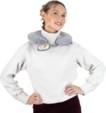 LIVIVO 1L Neck & Shoulder U-Shaped Hot Water Bottle – Soft Fleece Cover Hot Water Bag for Winter Warmth, Pain & Stress Relief – Removable Washable Sleeve and Leakproof Screw Cap – Grey - Image 3