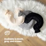 LIVIVO 1L Neck & Shoulder U-Shaped Hot Water Bottle – Soft Fleece Cover Hot Water Bag for Winter Warmth, Pain & Stress Relief – Removable Washable Sleeve and Leakproof Screw Cap – Grey - Image 6
