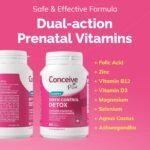 Conceive Plus Birth Control Detox - Prepare for Conception, Antioxidents, Folic Acid, Aswaganda - Prenatal Vitamins for Women Trying for a Baby, 30-Day Programme, 60 Capsules - Image 7