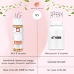 Vitamin B Complex High Strength with Vitamin C – Methylated B1, B2, B3, B5, B6, B7, B9 & B12 – Energy, Stress & Fatigue Support – 120 Vegan Capsules for Women & Men – Made in UK (2–4 Month Supply) - Image 9