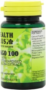 Health Plus Ginkgo 100 Memory Plant Supplement - 60 Tablets - Image 3