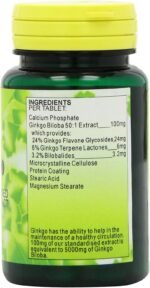 Health Plus Ginkgo 100 Memory Plant Supplement - 60 Tablets - Image 4