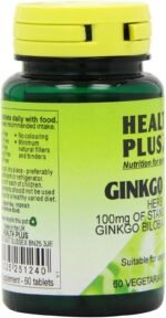 Health Plus Ginkgo 100 Memory Plant Supplement - 60 Tablets - Image 7