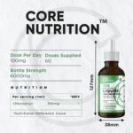Liquid Chlorophyll Drops for Water - High Strength of 12,000mg per 2X 60ml Bottle at 4X Concentration - 4 Month Supply of Chlorophyll Liquid Drink - Made in UK by Core Nutrition (2X Pack) - Image 4