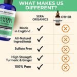 Turmeric Massage Oil - Arthritis Relief & Muscle Pain | Anti-Inflammatory, Lymphatic Drainage, Joint & Nerve Soothing, Sleep Support | Ginger & Lemongrass for Deep Tissue Massage | Sera Organics 100ml - Image 5