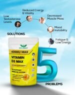 Vitamin D3 - D3 Vitamin 4000 Lu | 30 Tablets Max Vitamin D3 | Easy to Swallow High Strength Muscle & Bone Support Tablets | Halal & Kosher Vegan Tablets for Regulate Blood, Heart Function - Image 4