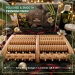 Wooden Foot Massager Roller - FSC®100% Wood Dual Rollers - Massagers for Feet Pain - Plantar Fasciitis Relief - Rolling Acupressure Massage Tool with Reflexology Guide - Gift for Men, Women - Image 4