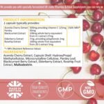 Acerola Cherry Extract 120 Vegan Capsules - Natural Vitamin C (Food Form) Complex - Enhanced with Rosehip, Elderberry, Parsley and Blackcurrant Extract - UK Made to The GMP Code of Practice - Image 5