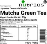 Pure Matcha Green Tea Powder 75g - Nutrics Superfoods - Image 3