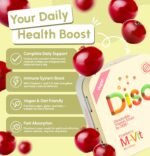 Diso® M-VIT Multivitamins for Men & Women | High Strength Dissolvable Strips | Alternative to Multivitamin Tablets & Gummies | Energy, Immunity, Skin & Bone Health | Cranberry Flavour | 30 Days Tin - Image 3