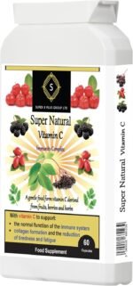Super Natural Vitamin C with Acerola & Rosehip - Immune Support - Vegan - 60 Capsules - Image 3