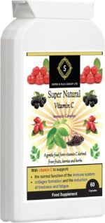 Super Natural Vitamin C with Acerola & Rosehip - Immune Support - Vegan - 60 Capsules - Image 4