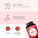 Coenzyme Q10 200mg High Strength – Natural Antioxidant & Anti-Ageing Supplement with Selenium – Ubiquinone for Energy & Skin Health – 60 Vegan Capsules – Vitavea - Image 3