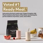 Protein Works - Vegan Complete 360 Meal, Award-Winning Meal Replacement, Tri-Protein Blend, Premium Plant-Based Ingredients, Essential Vitamins & Minerals, Strawberries n Cream Classic, 5 Meals, 500g - Image 3