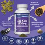 Sea Kelp Capsules 1400mg | Seaweed Supplement Rich in Iodine | Vegan & Vegetarian Friendly | 120 Capsules = 40 Days' Supply | Manufactured in The UK - Image 4