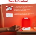 Red Light Therapy Sleep,Reds Nightlight with 670nm Wavelength Aid to Support Deep Relaxation,Touch Remote Control Red Light for Sleep Lamp Backed by Science for Adults & Kids Bedrooms - Image 4