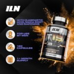 T19 for Men Aged 40+ - with D-Aspartic Acid, Fenugreek and Maca - Natural Vitamin Booster for Men - Nutrient Booster (120 Vegetarian Capsules) - Image 4