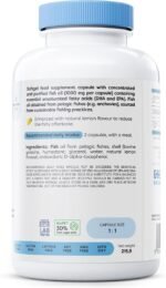 Osavi Omega–3 Fish Oil Molecularly Distilled 1000 mg – 180 Softgels | Lemon Flavor | EPA & DHA for Heart Health, Brain Function, and Vision I Molecular Distillation for Maximum Purity - Image 3