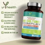 Vegan Bio Cultures Complex - 45 Billion CFU, 15 Active Bacteria Strains - Maximum Strength Multi Strain Complex - Probiotics Women Gut Health and Men, 60 Capsules - Made in The UK by YrHealth - Image 3