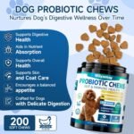 Probiotics for Dogs, Dog Probiotics for Gut Support & Overall Wellness, 200 Chicken Flavour Soft Chews, Probiotic Chews for Dogs, Supports Gut Balance｜Skin Comfort｜Digestive Care for All Dog - Image 3