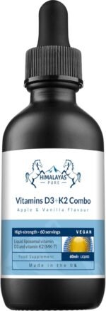 Vitamin D3 + K2 Combo Liposomal Liquid – 60mle | High Absorption Formula for Bone Strength, Heart Health & Immunity | Vegan, Non-GMO Supplement - Image 4